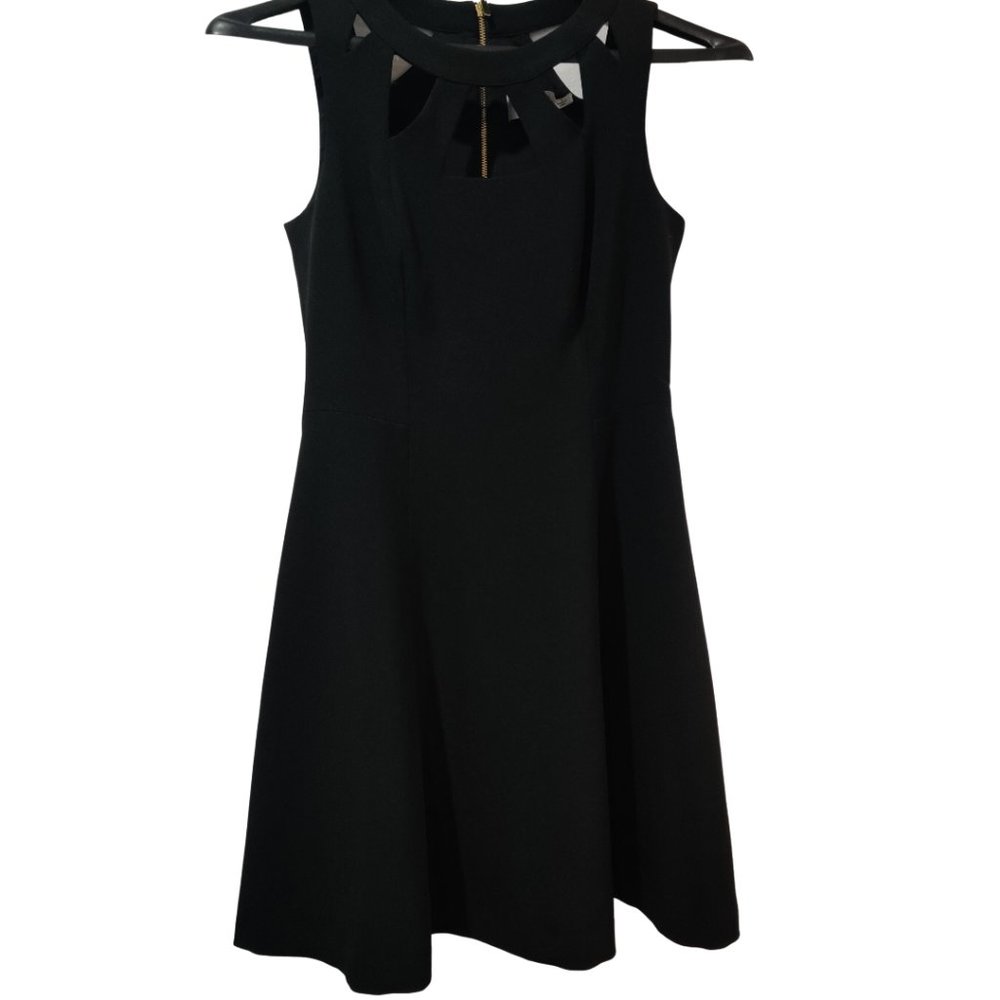 Eliza J Cutout Fit and Flare Sleeveless Mini Dress